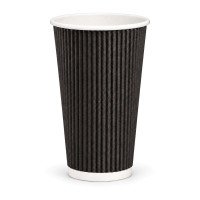 16oz Black Ripple Cups