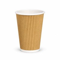 12oz Kraft Ripple Cups