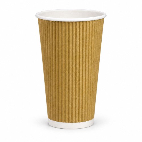 16oz Kraft Ripple Cups
