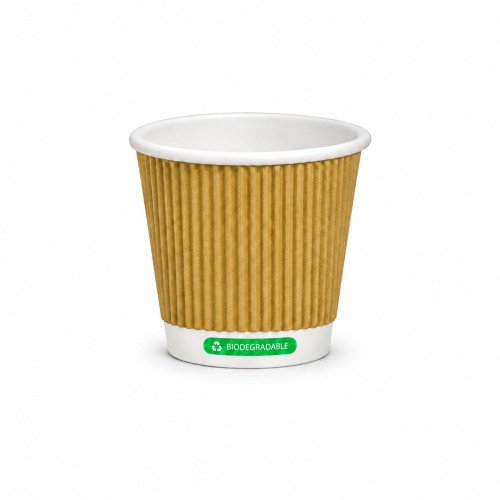 4oz Kraft Ripple Paper Cup | Biodegradable - GreenFeel