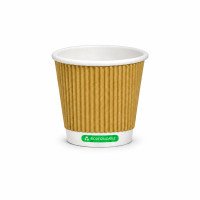 4oz Kraft Ripple Paper Cup | Biodegradable - GreenFeel