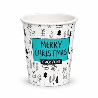 8oz Single Wall Christmas Paper Cup - GreenFeel