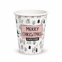 8oz Single Wall Christmas Paper Cup - GreenFeel