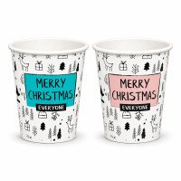 8oz Single Wall Christmas Paper Cup - GreenFeel