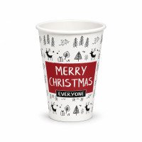 12oz Single Wall Christmas Paper Cup - GreenFeel