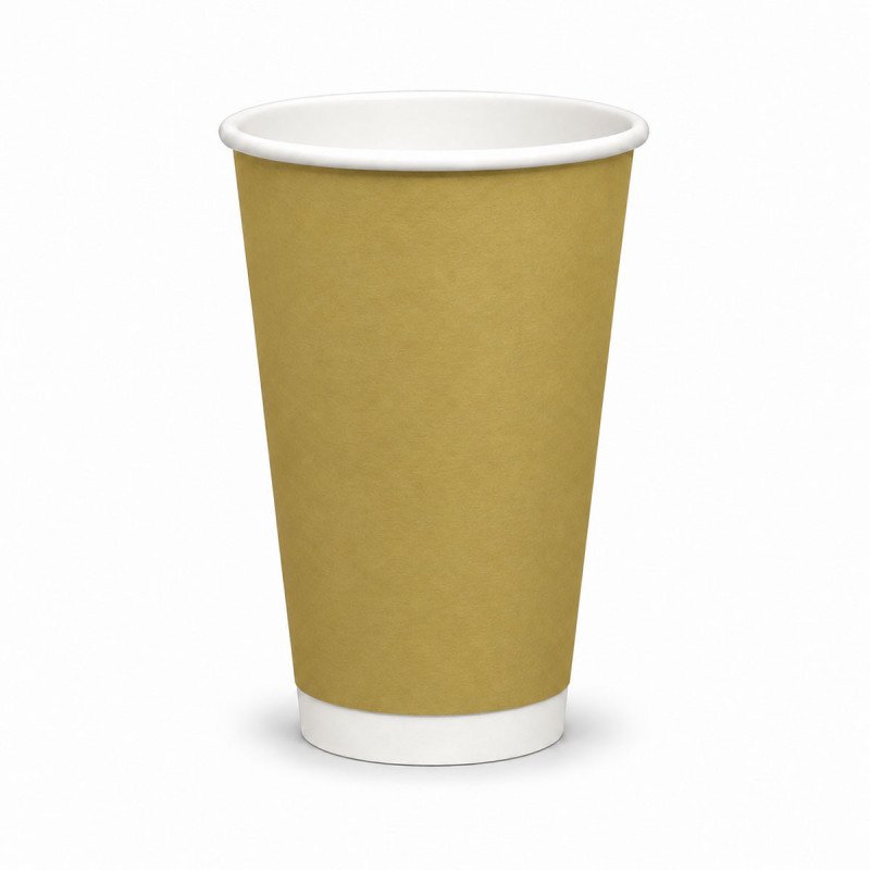 16oz Double Wall Kraft Paper Cups - GreenFeel