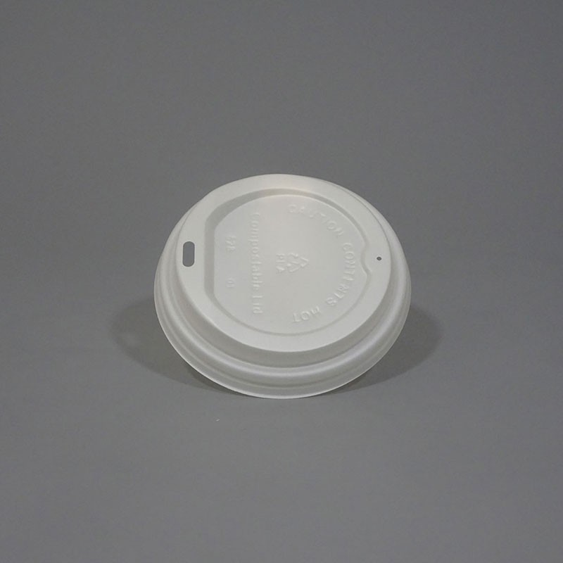 Compostable White Lids To Fit 12/16/20oz Paper Cups