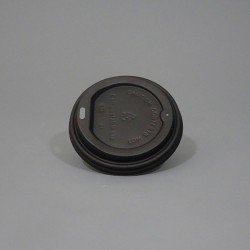 Compostable Black Lids To Fit 12/16/20oz Paper Cups - GreenFeel