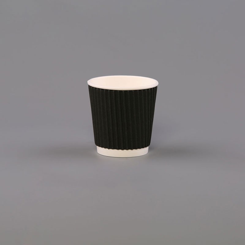 4oz Black Ripple Cups