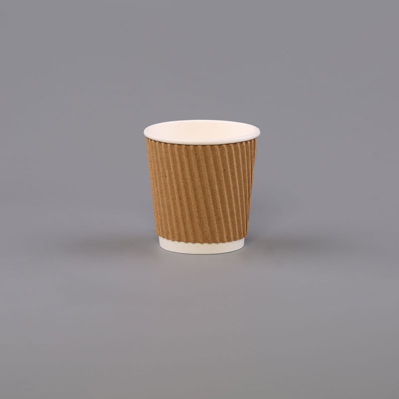 4oz Kraft Ripple Paper Cups