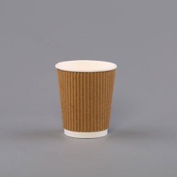 8oz Kraft Ripple Cups