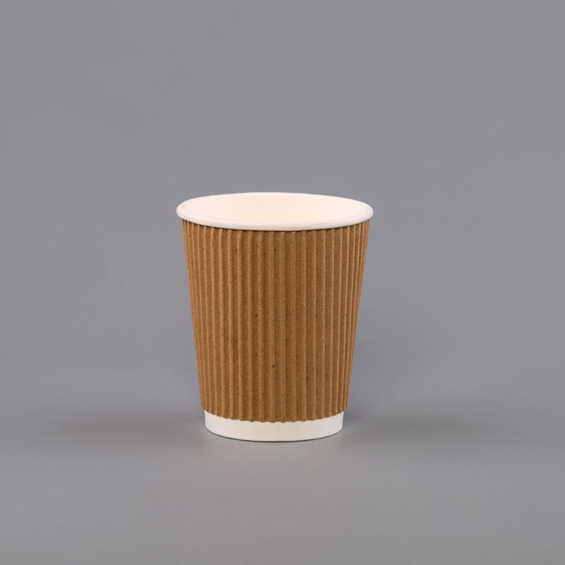 8oz Kraft Ripple Cups