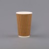 16oz Kraft Ripple Cups