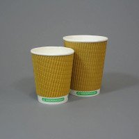 12oz Kraft Biodegradable Ripple Cups 12oz Kraft Biodegradable Ripple Cups