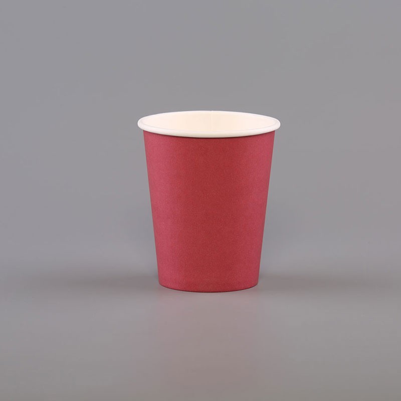 8oz Single Wall Red Paper Cup