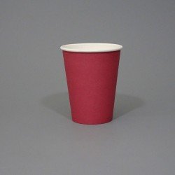 12oz Single Wall Red Paper Cup - GreenFeel