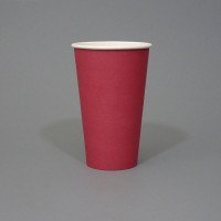 16oz Single Wall Red Paper Cup - GreenFeel