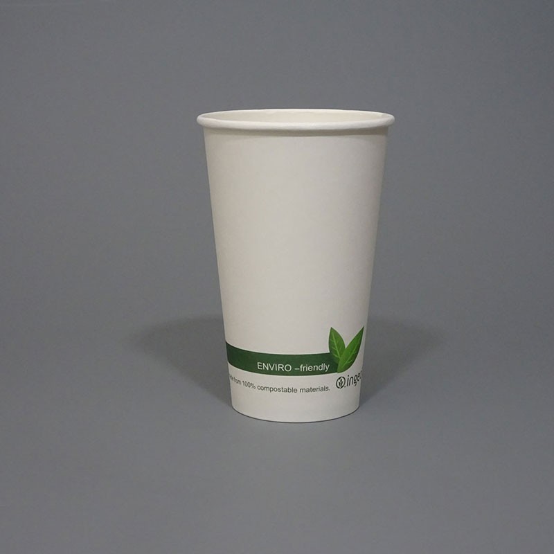 16oz Single Wall Ingeo Biodegradable Paper Cup