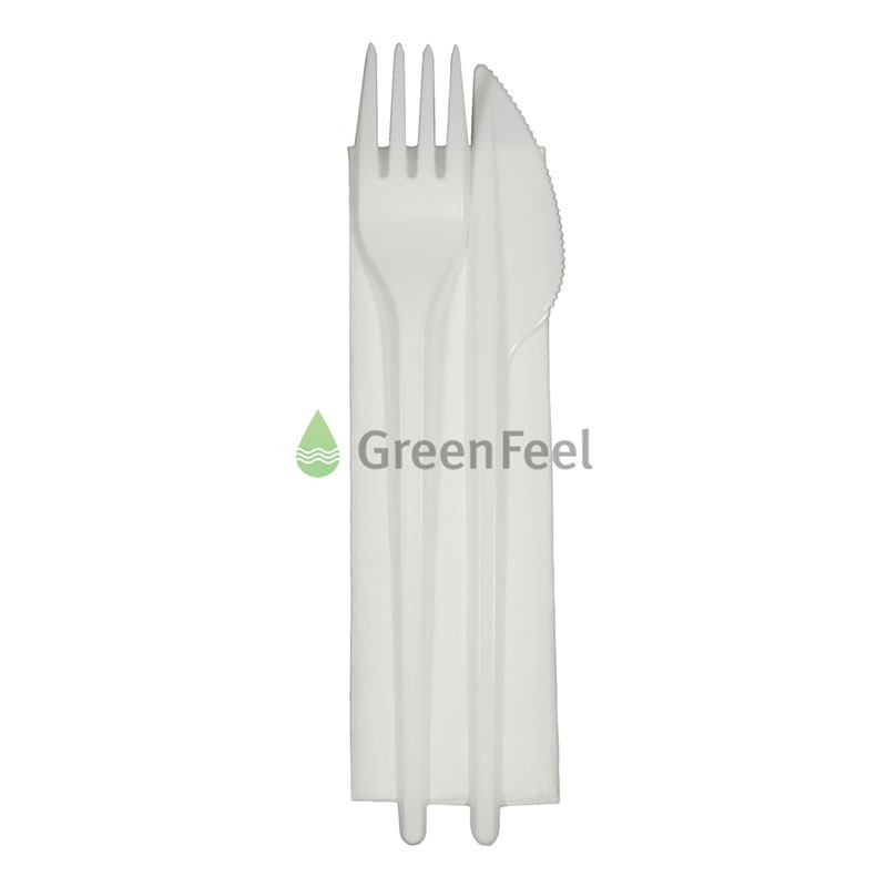 Individually Wrapped Plastic Forks & Knives With Napkins