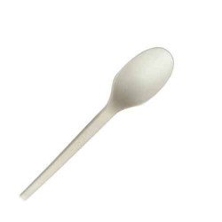 Compostable White CPLA Spoons - GreenFeel