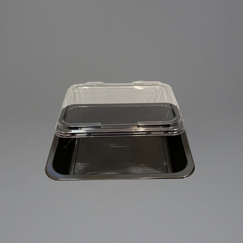 1180cc Black Rectangular Plastic Containers - GreenFeel
