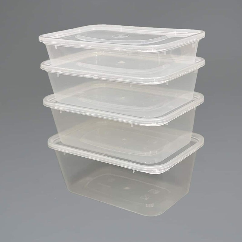 500cc Microwavable Plastic Containers & Lids