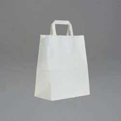 Plain White Medium SOS Carrier Bags - GreenFeel