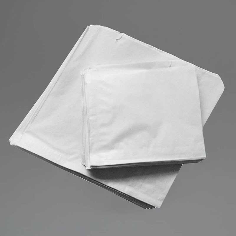 7 x 7" White Compostable Strung Paper Bags