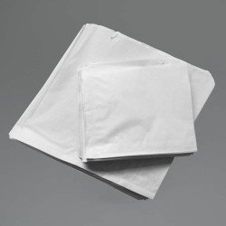 8.5 x 8.5" White Compostable Strung Paper Bags - GreenFeel