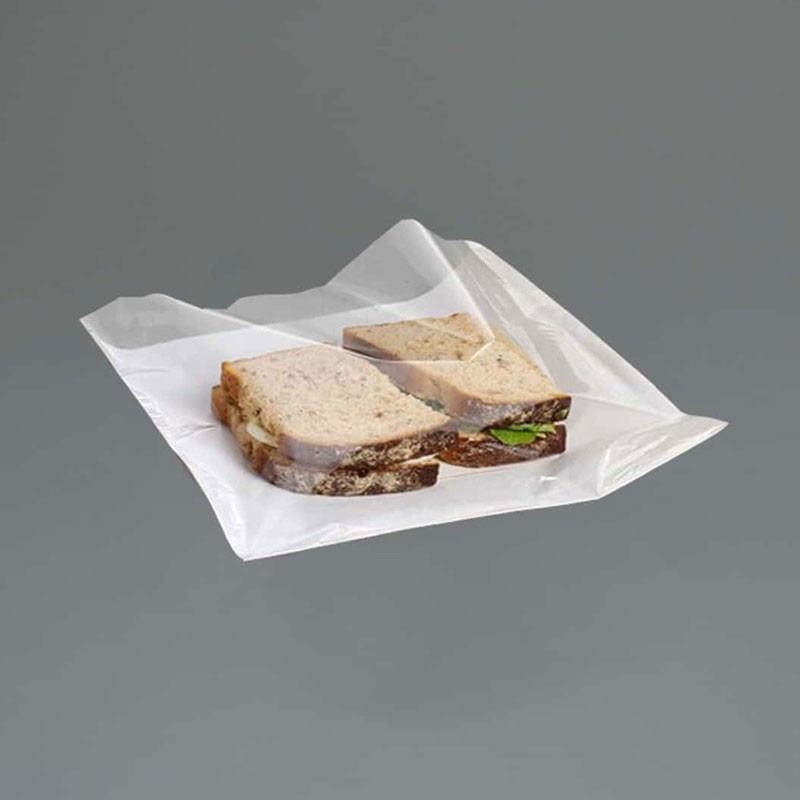 8.5 x 8.5" White Film Fronted Greaseproof Paper Bags - GreenFeel