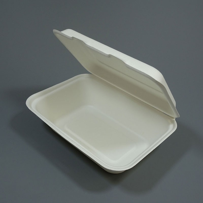 9 x 6" Bagasse Clamshell Containers
