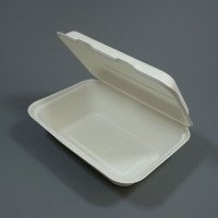 9 x 6" Bagasse Clamshell Containers - GreenFeel