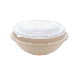 20oz Sabert Pulp Buddha Bowls & rPET Lids - GreenFeel