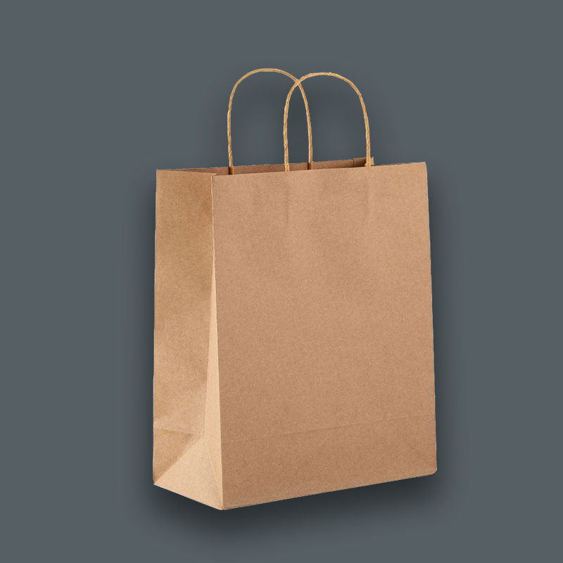 Brown Large Twisted Handle SOS Carrier Bags