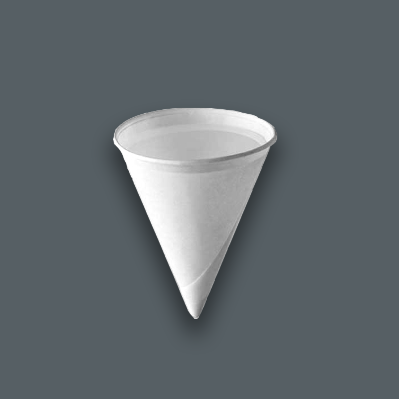 4oz Single Wall White Paper Water Cone Cup