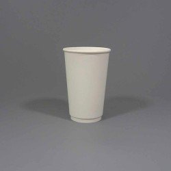 16oz Double Wall White Paper Cups - GreenFeel