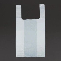 Medium White Plastic Carrier Bags - GreenFeel