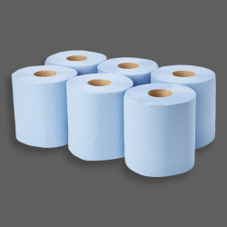 Blue 2-Ply Centre-Feed Rolls, 110m