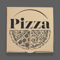 12" Kraft Printed Pizza Box - GreenFeel 12" Kraft Printed Pizza Box - GreenFeel